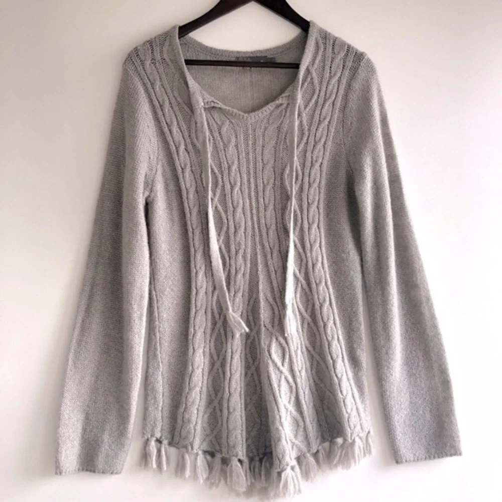Prana Shelby Wool Blend Sweater Heathered Knit